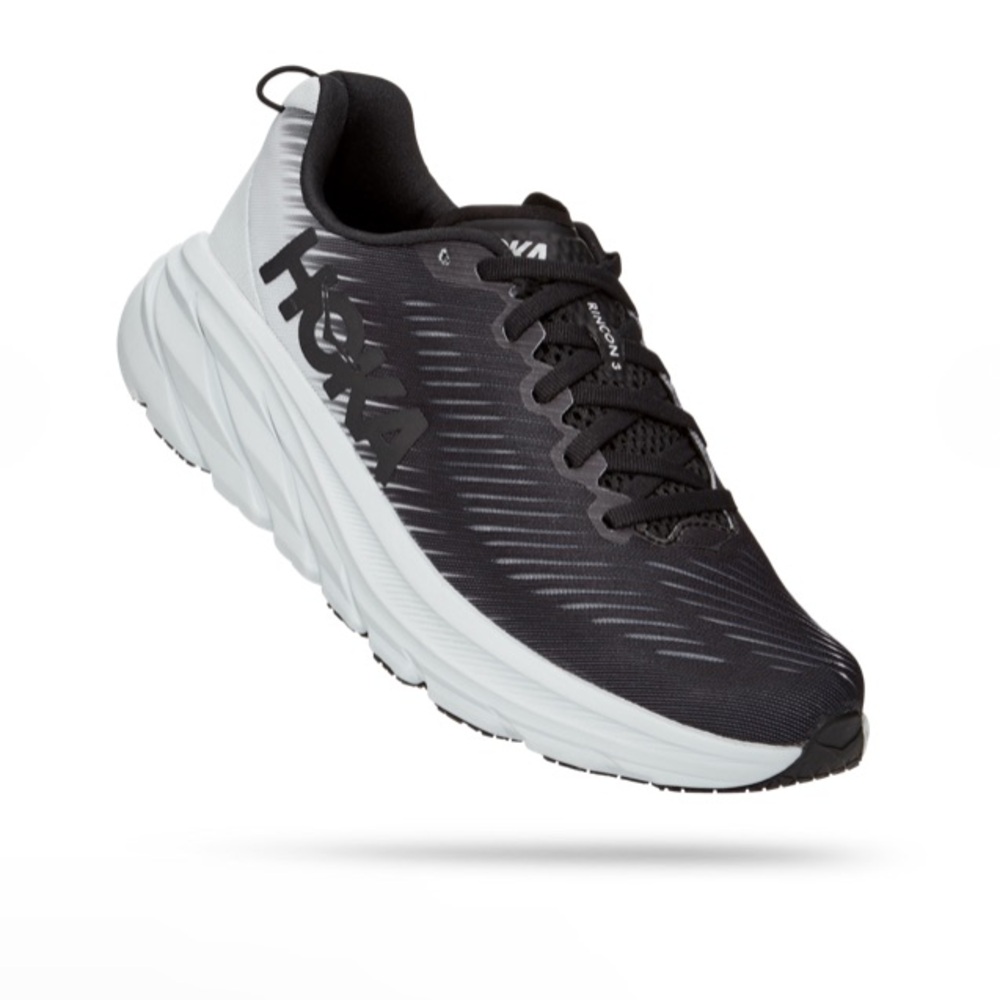 Hoka Men's Black and White Running Shoes